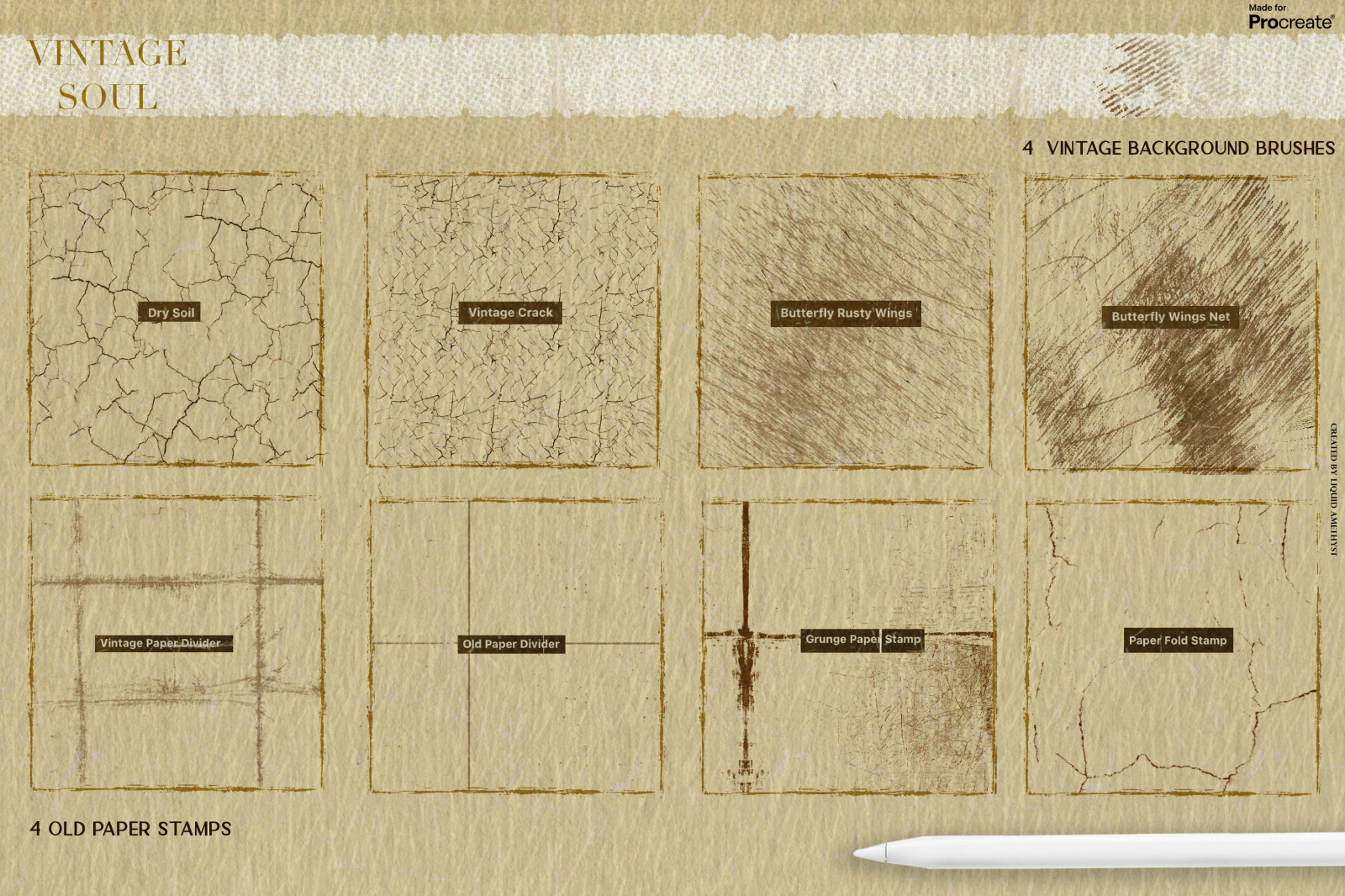Vintage Soul Procreate Kit Vintage Soul Procreate Kit
