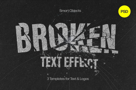 Broken Text Effect - Smashed