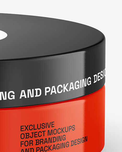 Glossy Cosmetic Jar Mockup