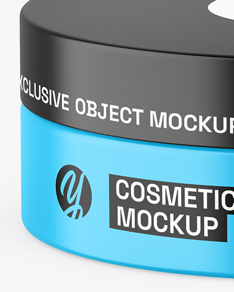 Matte Cosmetic Jar Mockup
