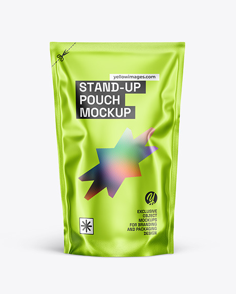 Metallic Stand-up Pouch Mockup