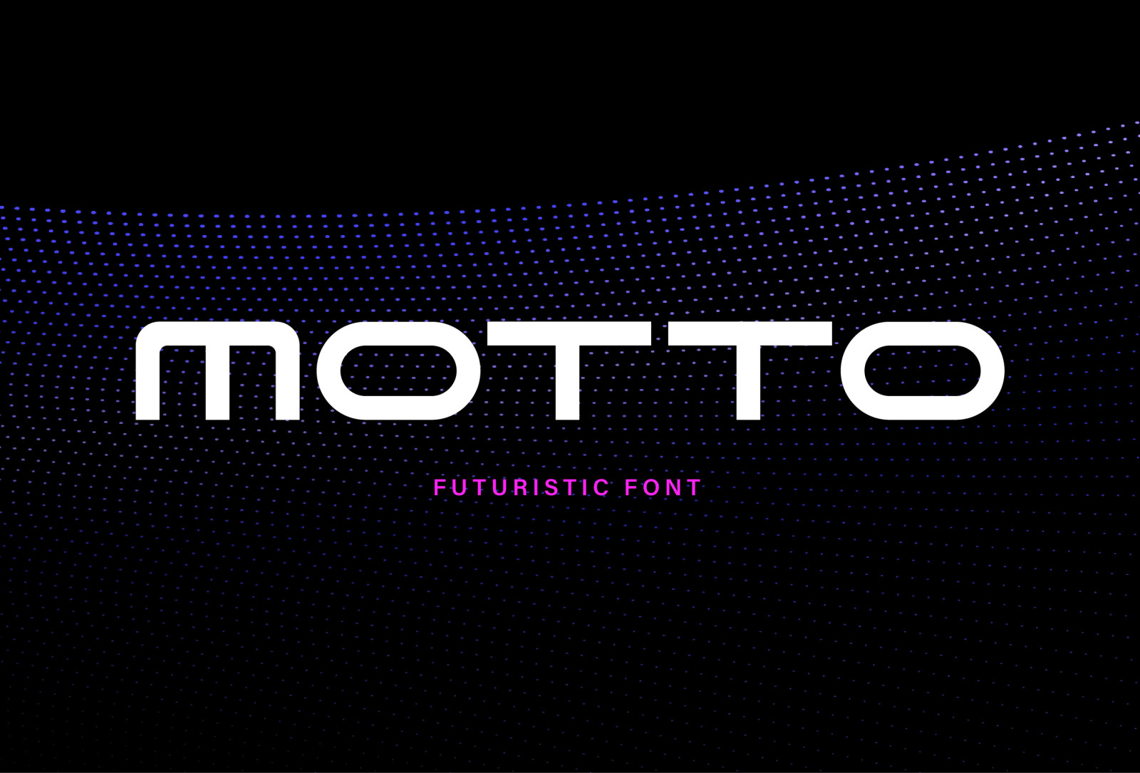 Motto - Futuristic font