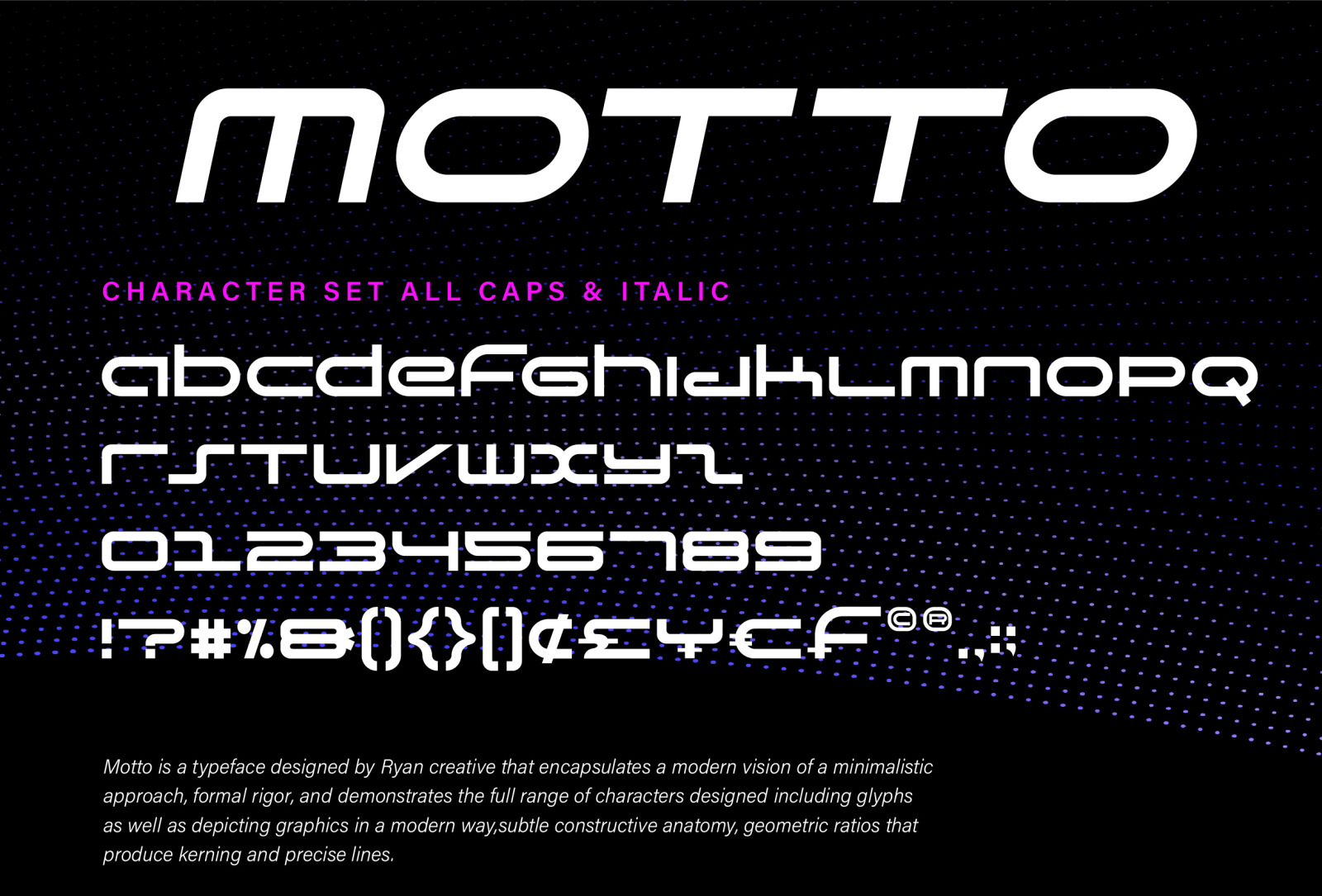 Motto - Futuristic font