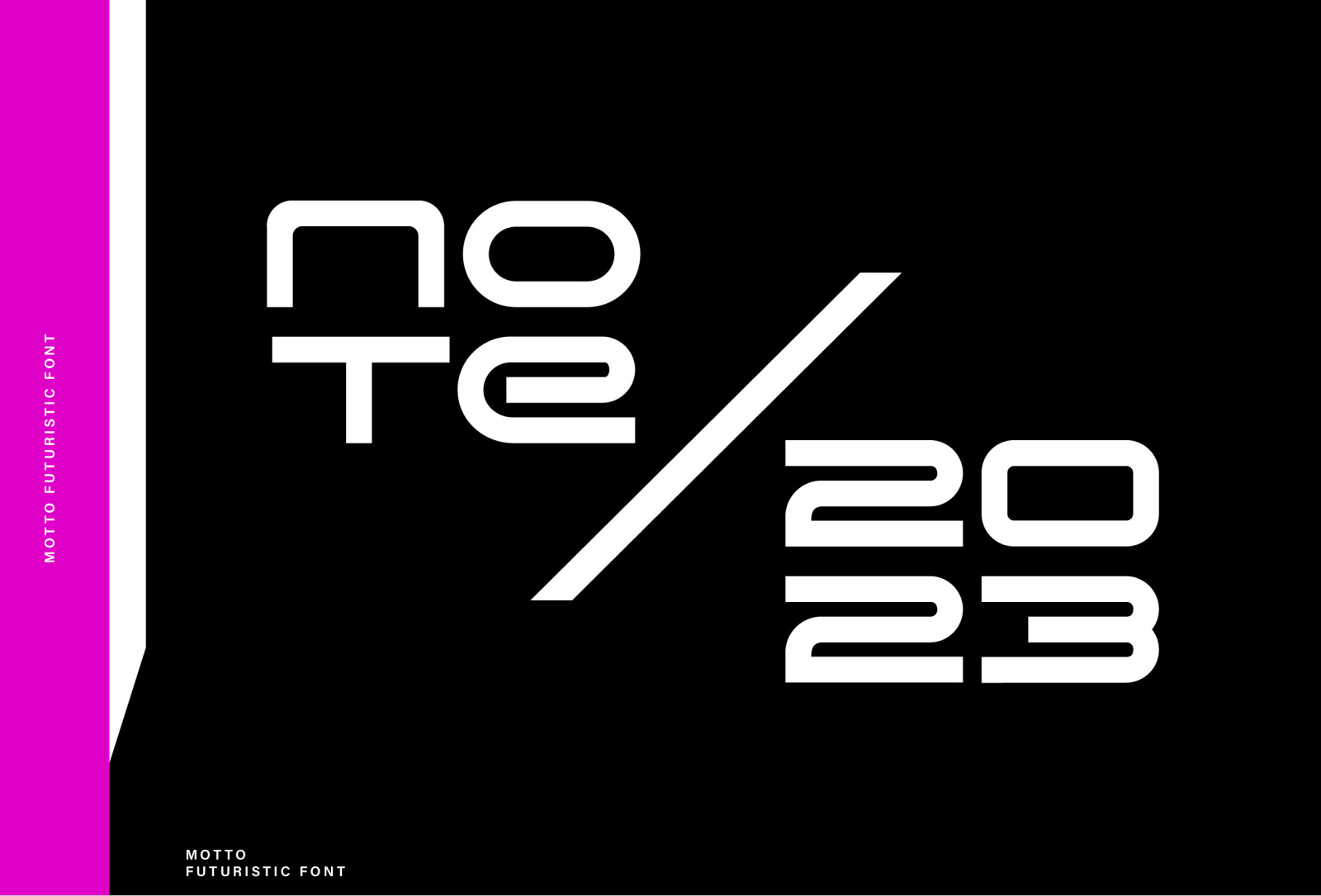 Motto - Futuristic font