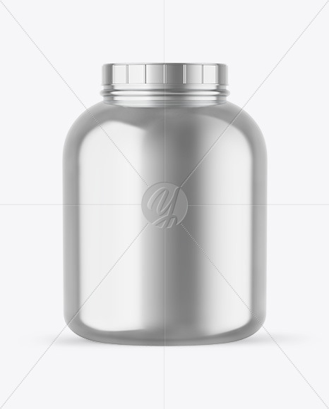 Metallic Protein Jar Mockup Metallic Protein Jar Mockup