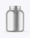 Metallic Protein Jar Mockup Metallic Protein Jar Mockup
