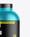 Matte Metallic Protein Jar Mockup Matte Metallic Protein Jar Mockup