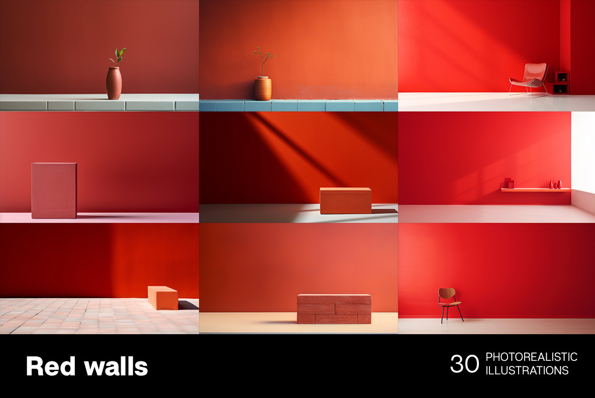 Red Walls Backgrounds