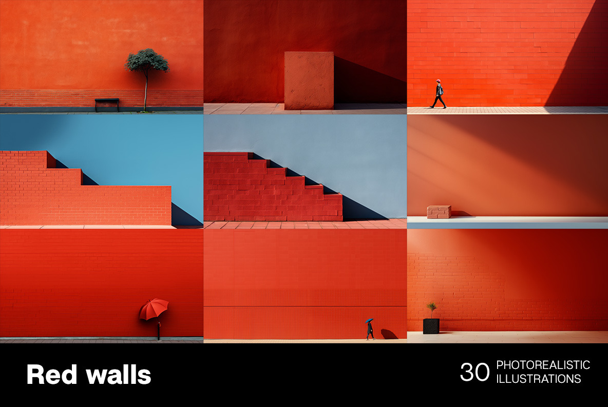 Red Walls Backgrounds