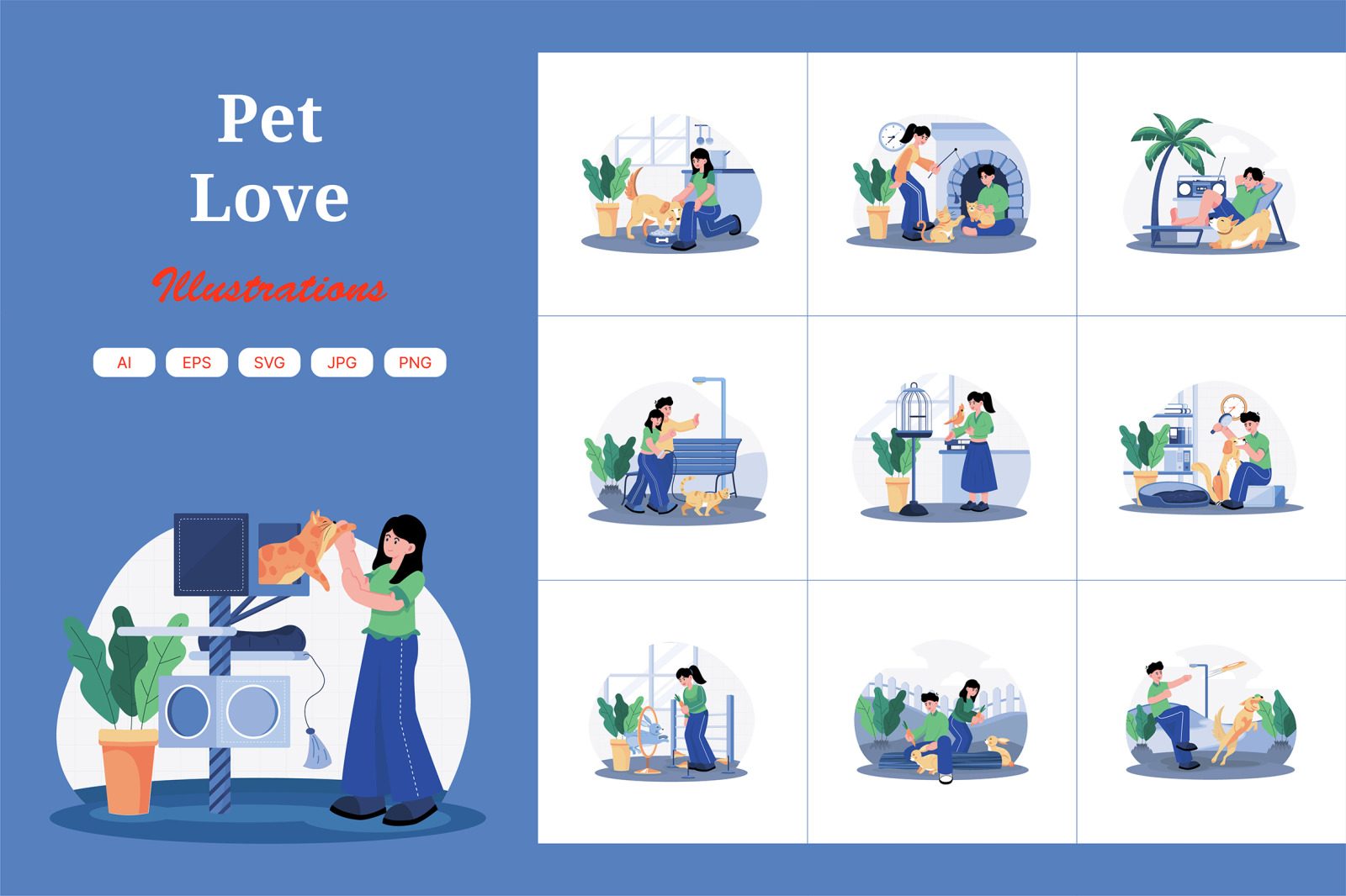 M703_Pet Love Illustration Pack M703_Pet Love Illustration Pack