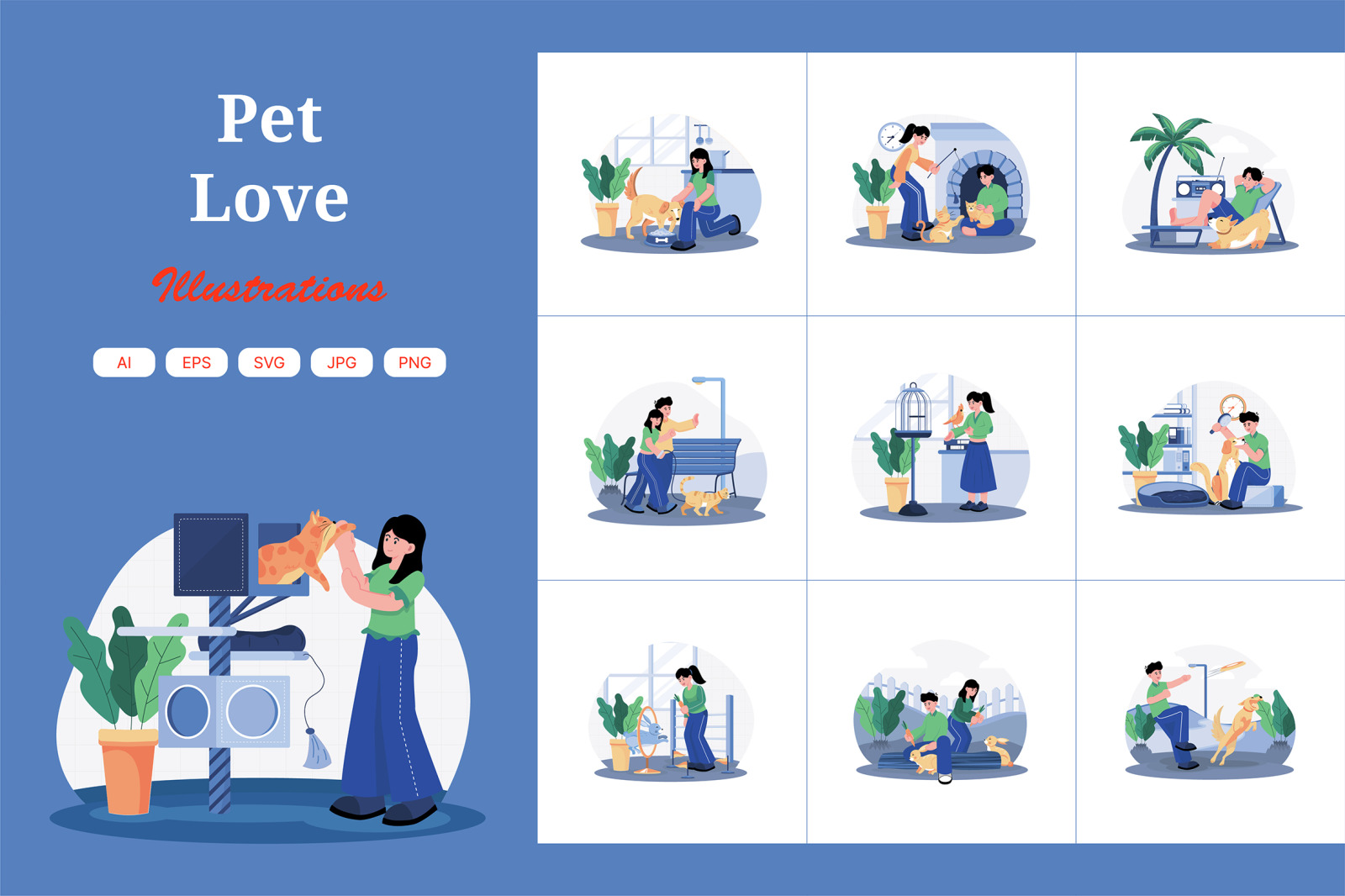 M703_Pet Love Illustration Pack