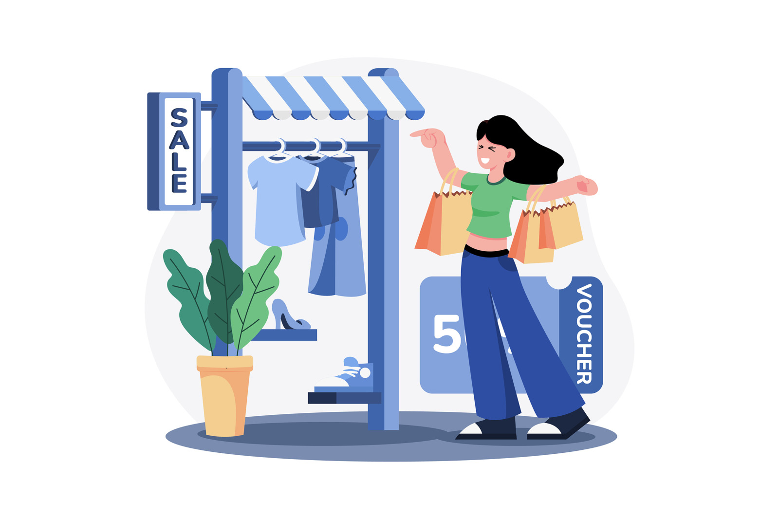 M708_Online Shopping Illustration