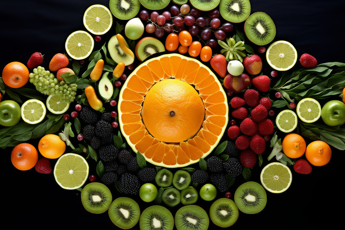 Fruits art kaleidoscope Fruits art kaleidoscope