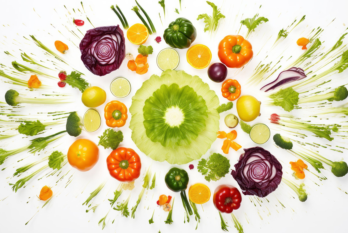 Vegetables art kaleidoscope