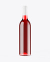 Clear Glass Red Wine Bottle Mockup