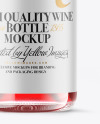 Clear Glass Red Wine Bottle Mockup