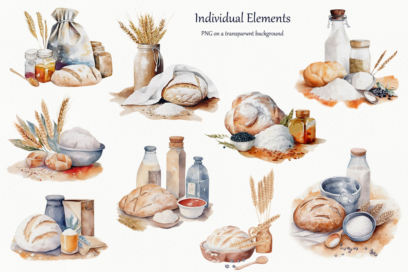 Farmhouse Baking Clipart on Yellow Images Creative Store - 121132