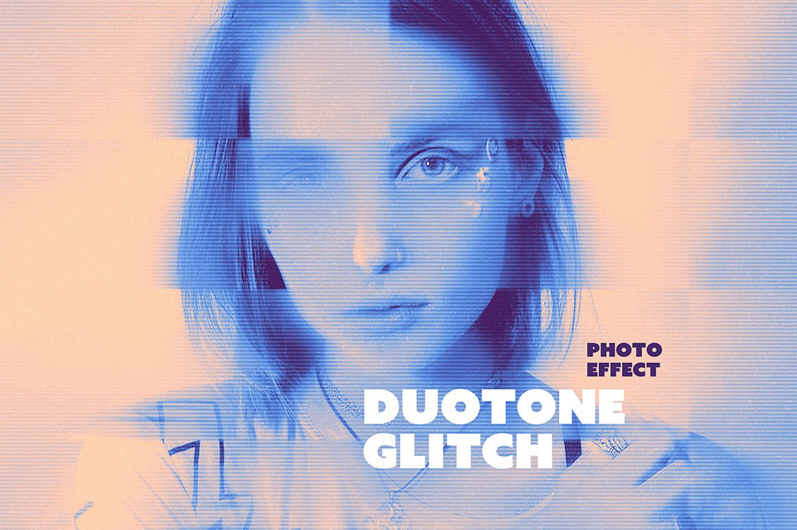 Duotone Glitch Photo Effect Duotone Glitch Photo Effect