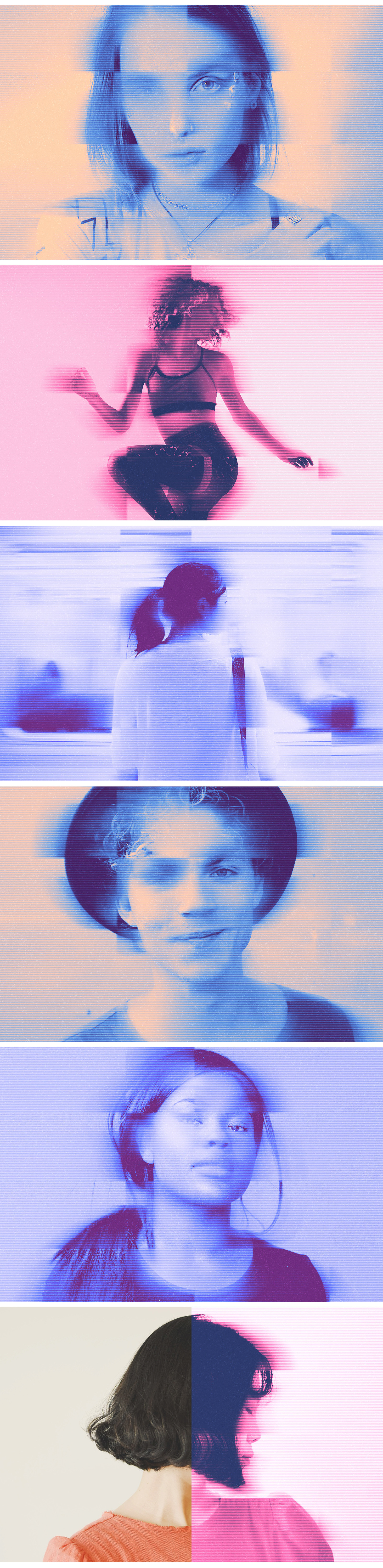Duotone Glitch Photo Effect Duotone Glitch Photo Effect