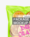 Transparent Package with Dried Oranges Mockup