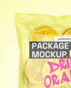 Transparent Package with Dried Oranges Mockup