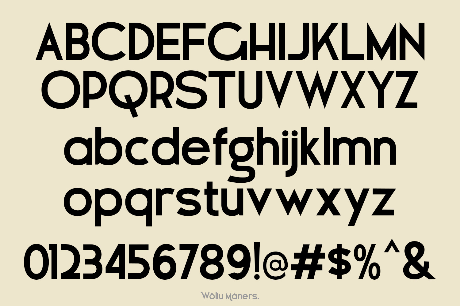 Woliu Maners - Modern Sans Woliu Maners - Modern Sans