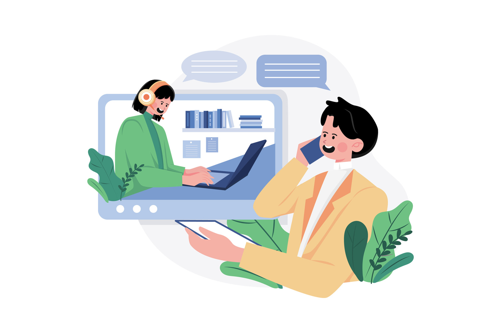 M632_Customer Support Illustration Pack M632_Customer Support Illustration Pack