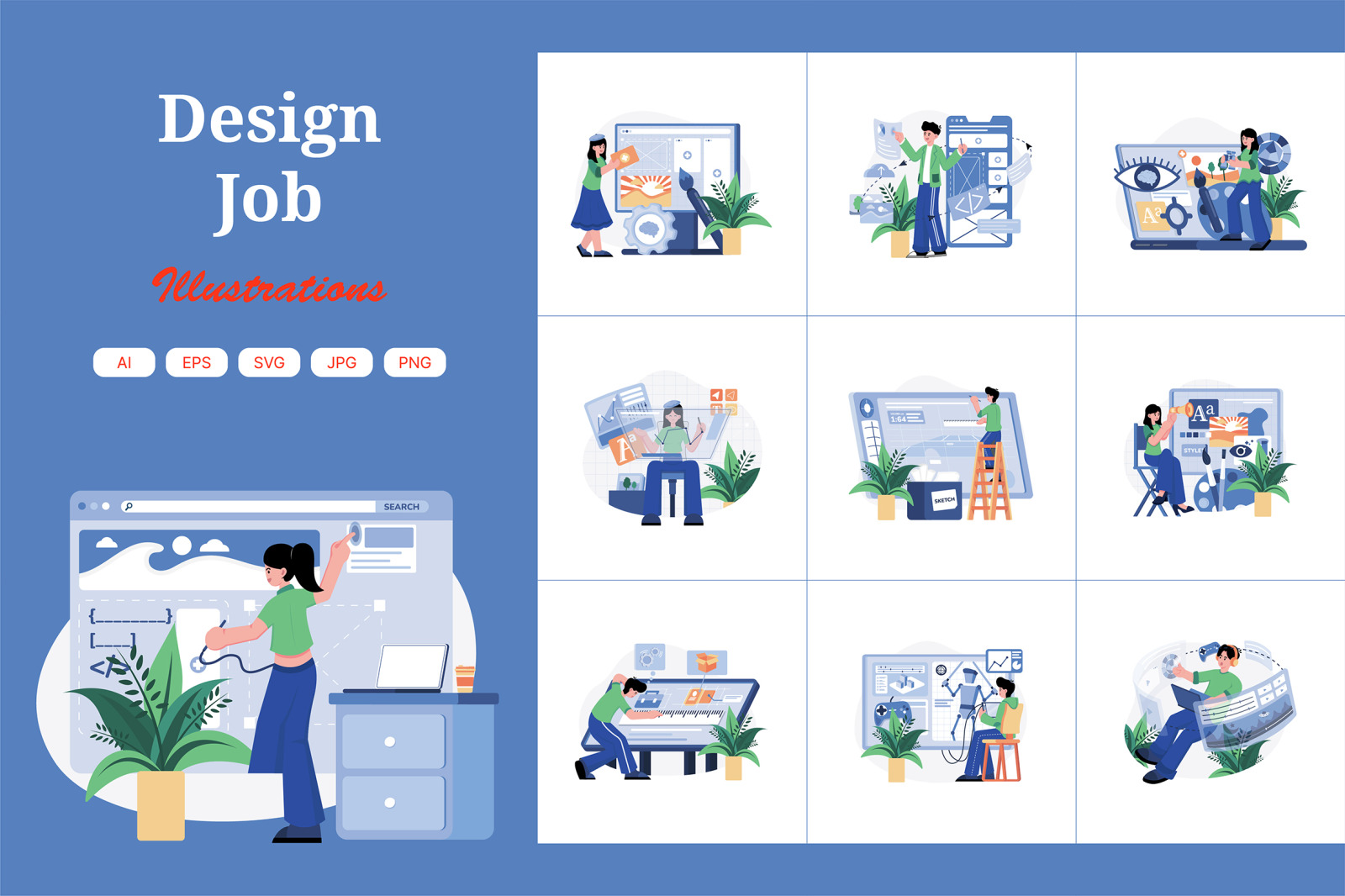 M633_Design Job Illustration Pack M633_Design Job Illustration Pack