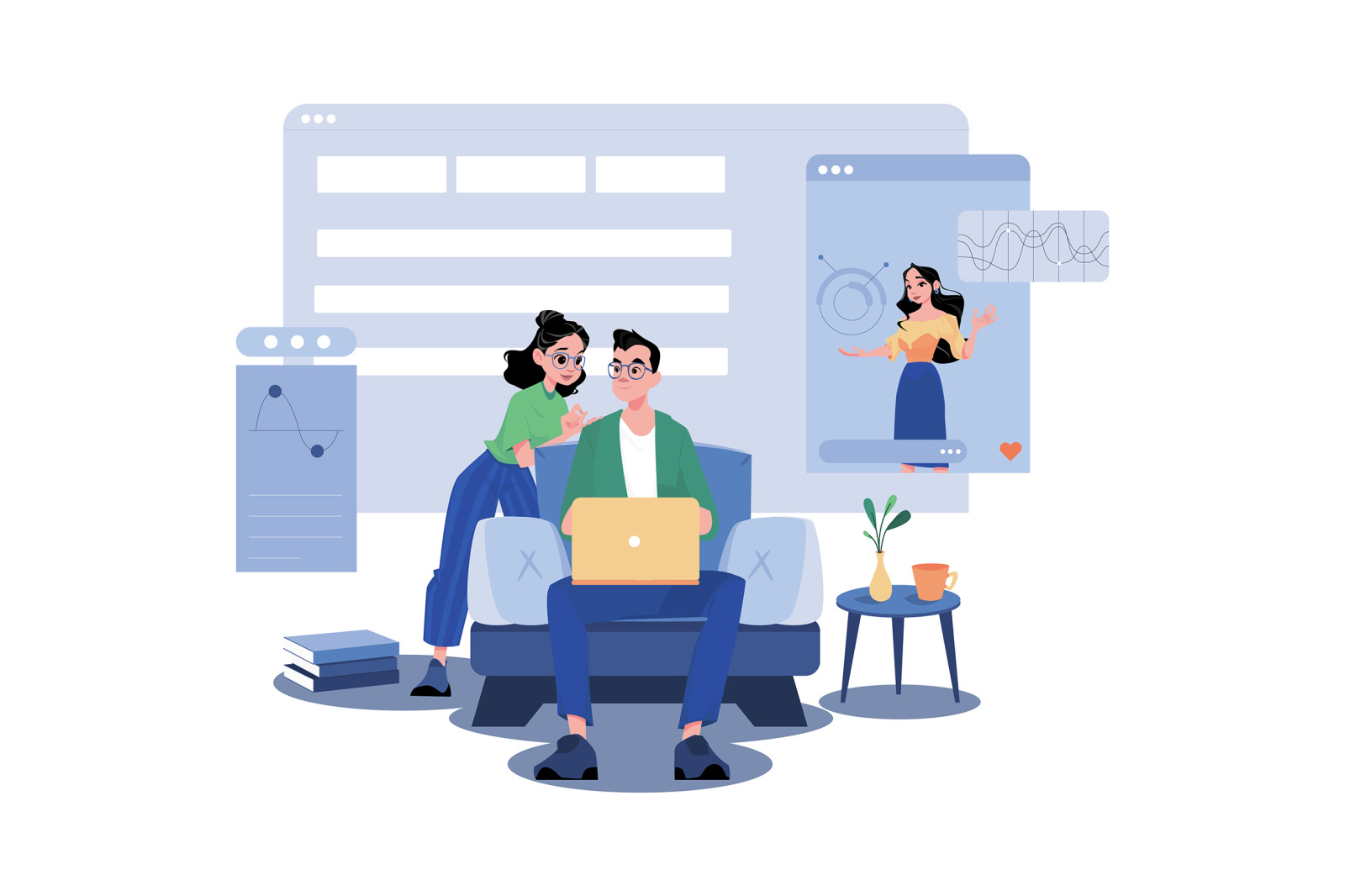 M705_Video Streaming Illustration Pack M705_Video Streaming Illustration Pack