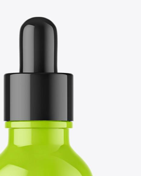 Glossy Dropper Bottle Mockup