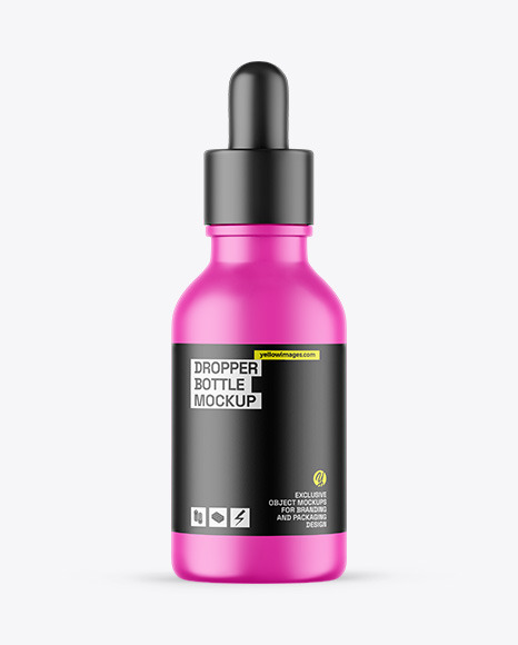 Matte Dropper Bottle Mockup - Oil Tincture PSD Mockup