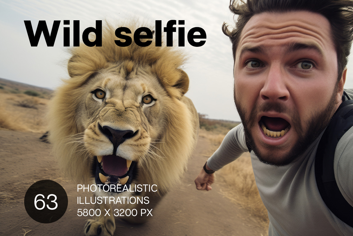 Selfie with wild animals Selfie with wild animals