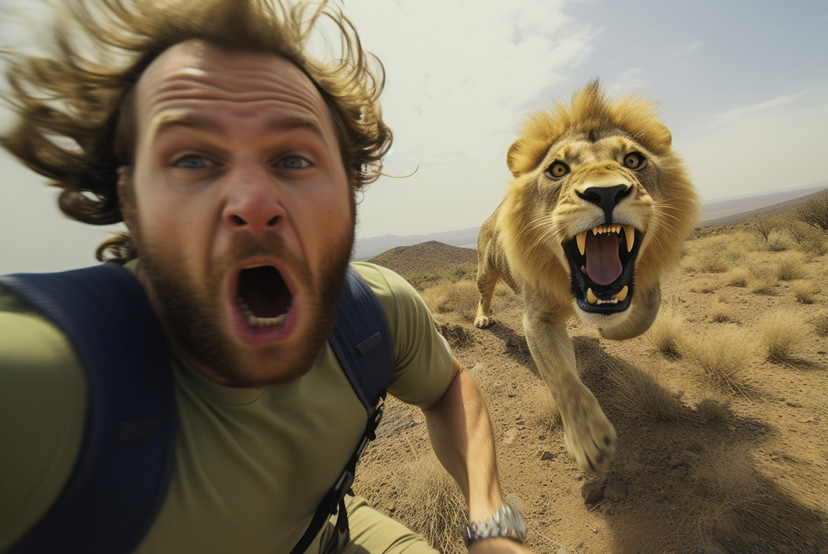 Selfie with wild animals Selfie with wild animals