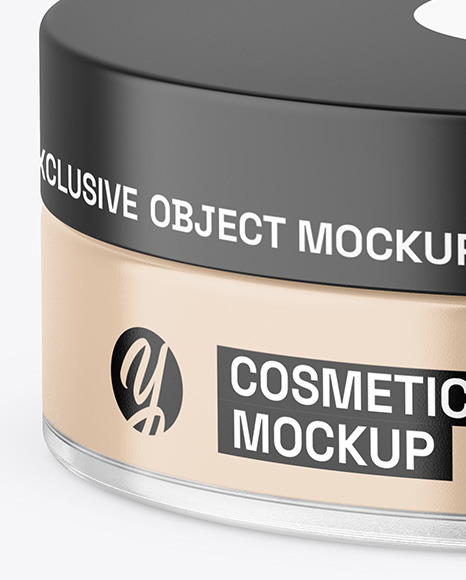 Clear Cosmetic Jar Mockup