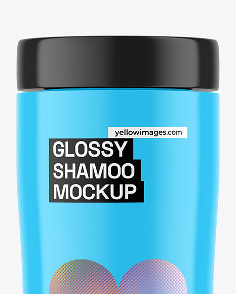 Glossy Shampoo Bottle Mockup