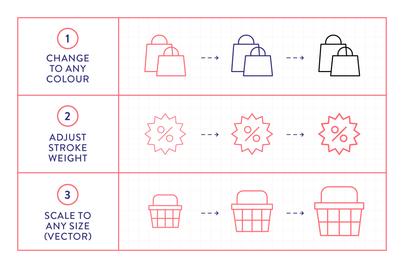 Shopping Line Icons Shopping Line Icons