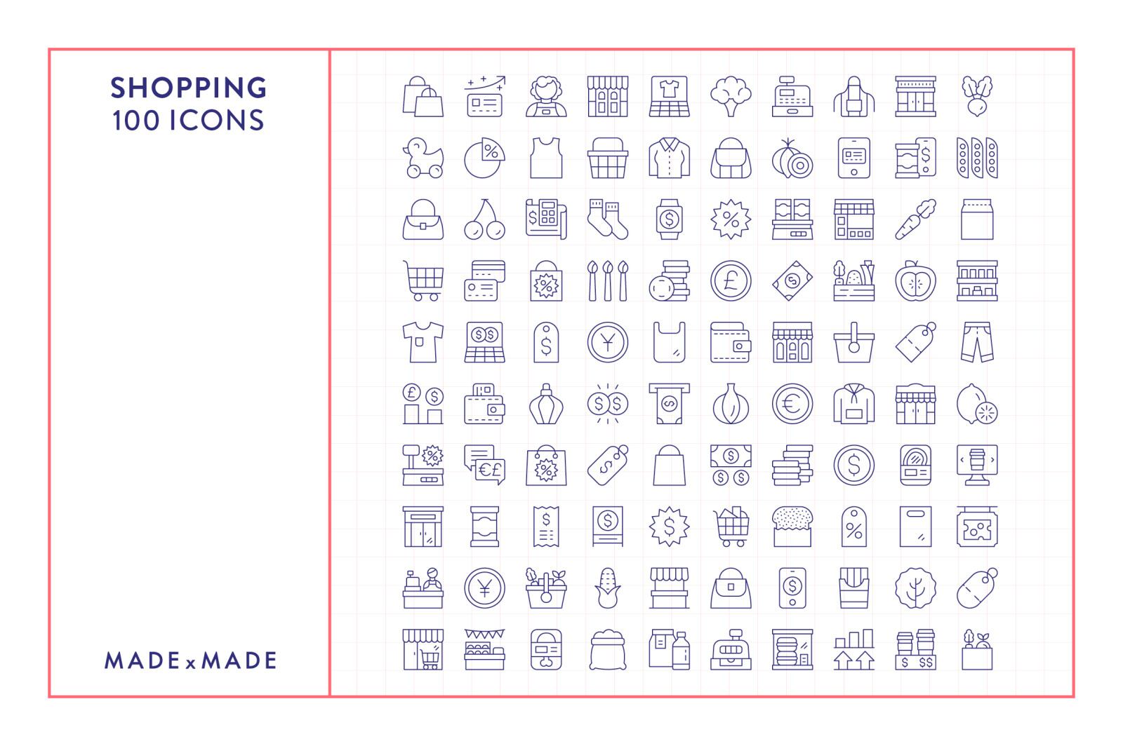 Shopping Line Icons Shopping Line Icons