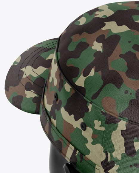 Military Cap Mockup - Back View