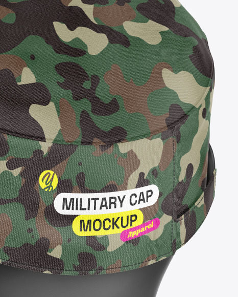 Military Cap Mockup - Back View