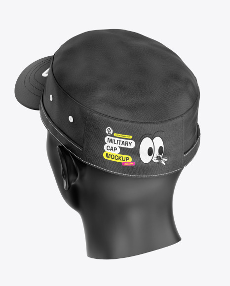 Military Cap Mockup - Back View