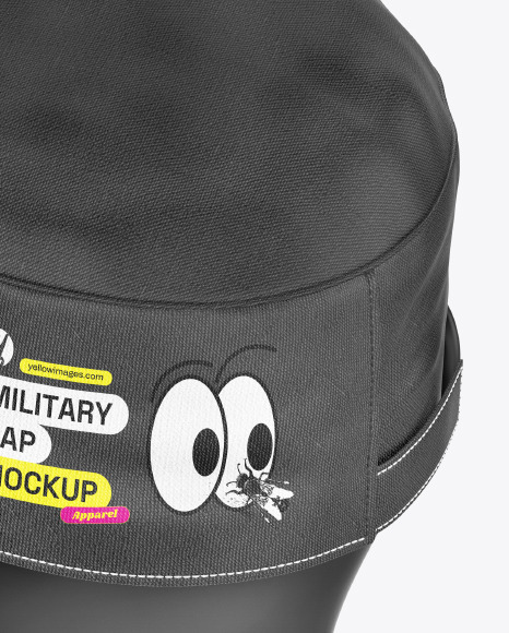 Military Cap Mockup - Back View