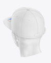 Snapback Cap w/ Sticker Mockup - Back View
