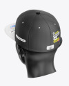Snapback Cap w/ Sticker Mockup - Back View