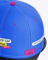 Snapback Cap w/ Sticker Mockup - Back View