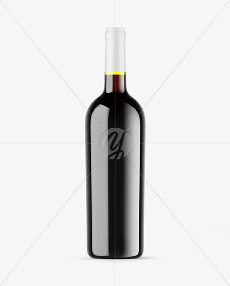Green Glass Red Wine Bottle Mockup Green Glass Red Wine Bottle Mockup