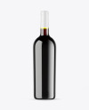 Green Glass Red Wine Bottle Mockup