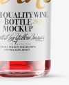 Clear Glass Red Wine Bottle Mockup