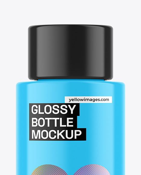 Glossy Plastic Bottle Mockup