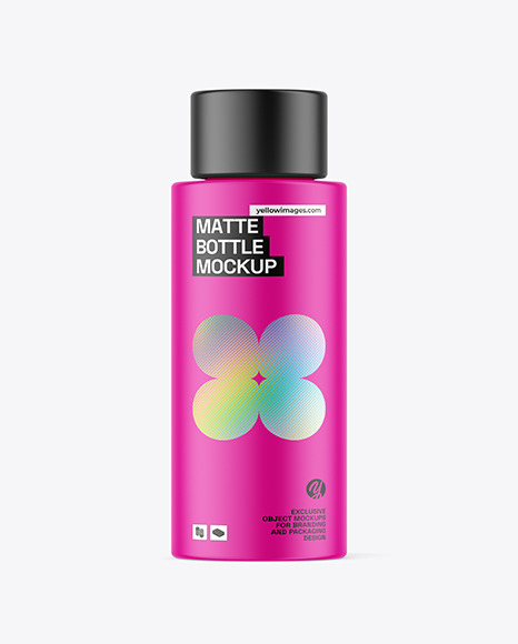 Matte Plastic Bottle Mockup - Disc