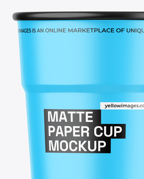 Matte Paper Coffee Cup Mockup